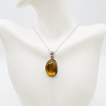 Oval Amber Pendant, Madelyn