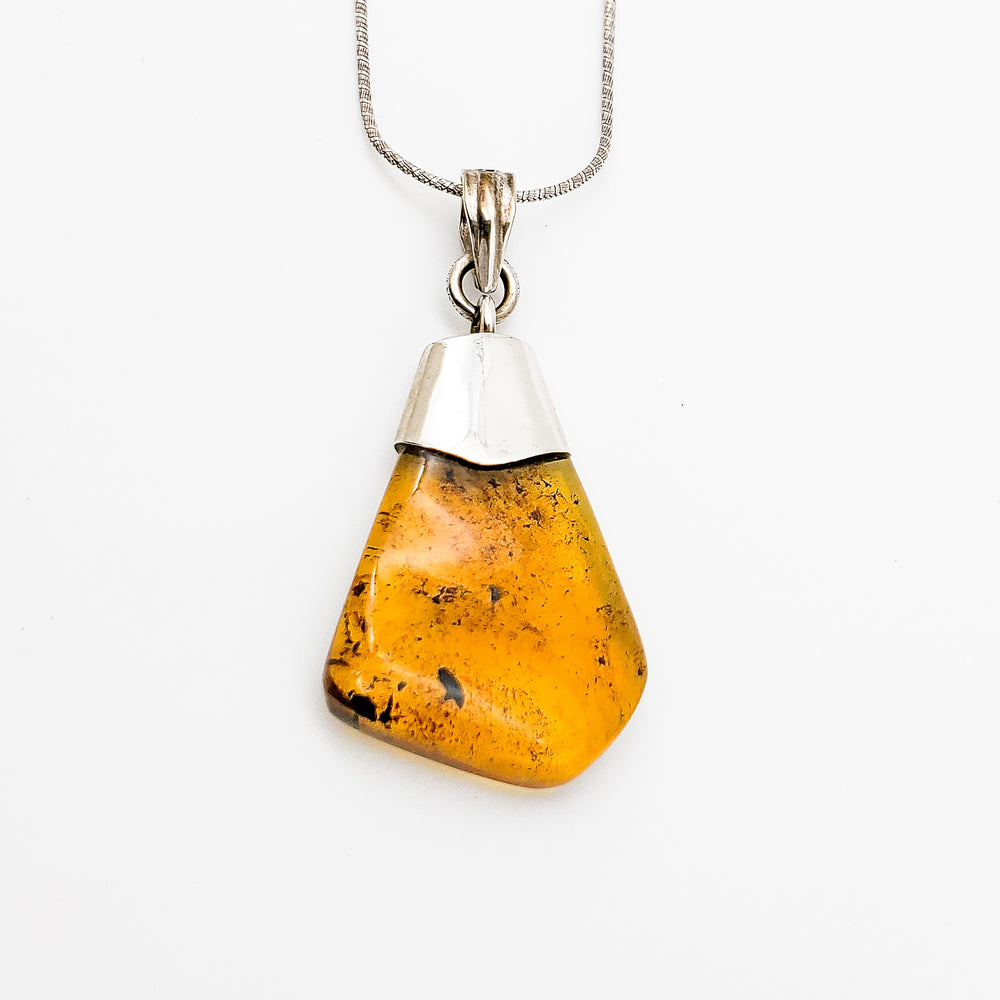 Free Form Amber Pendant, Carly