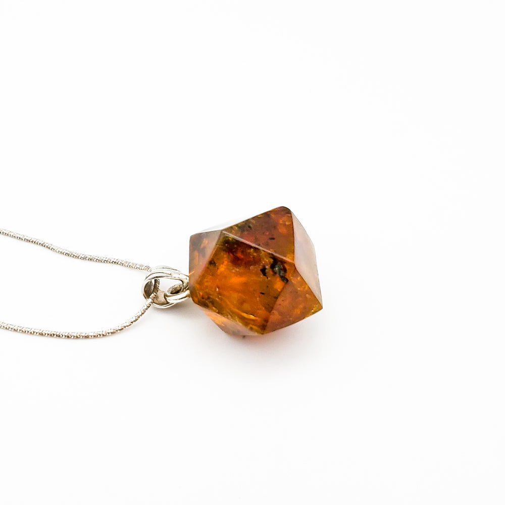 Faceted Amber Pendant, Alexia