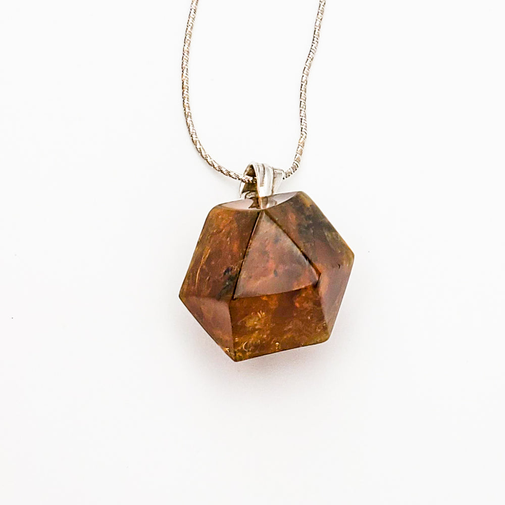 Faceted Amber Pendant, Alexia
