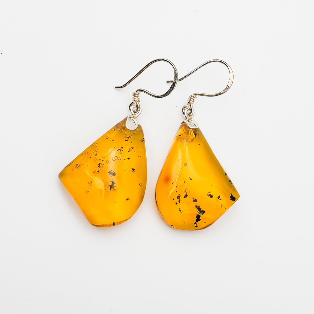 Free Form Amber Earrings, Molly